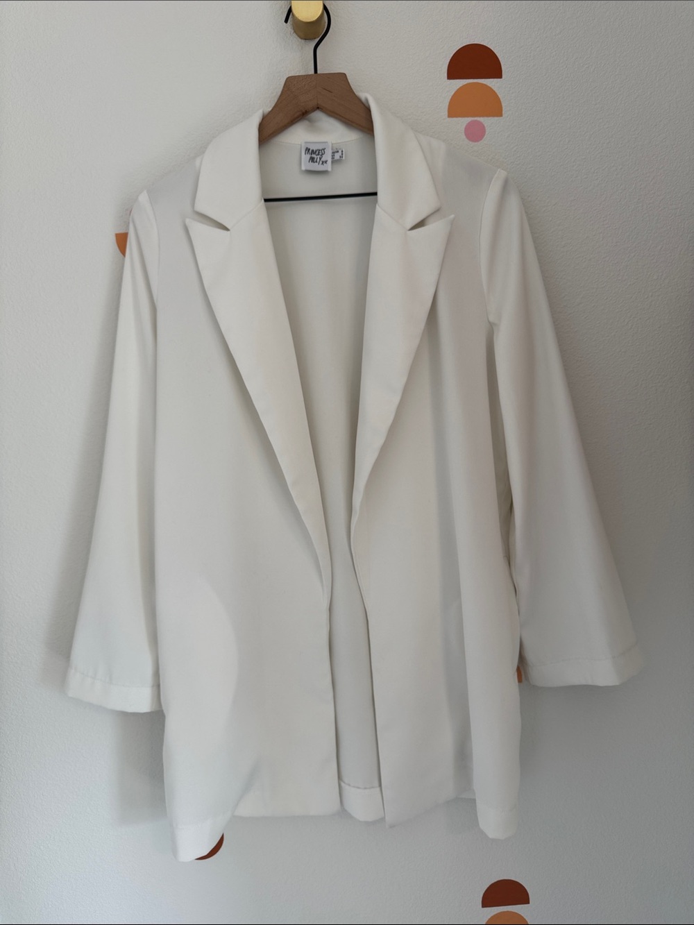 Princess Polly White Oversized Blazer | Minimalist Office Chic N0115